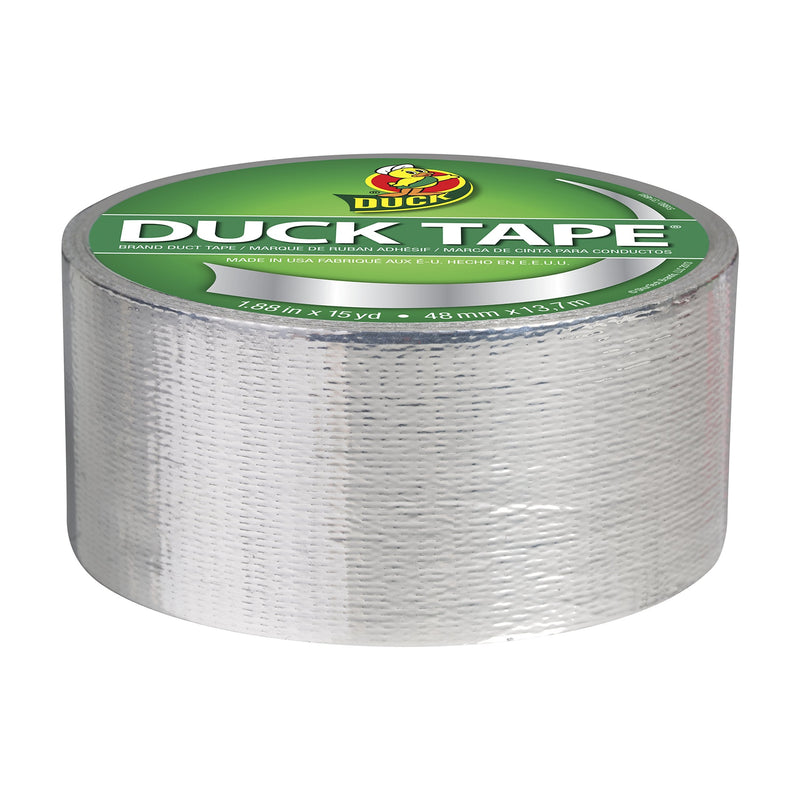 Duck Brand Metallic Duct Tape 283713, Single Roll, 1.88 Inches x 15 Yards, Chrome