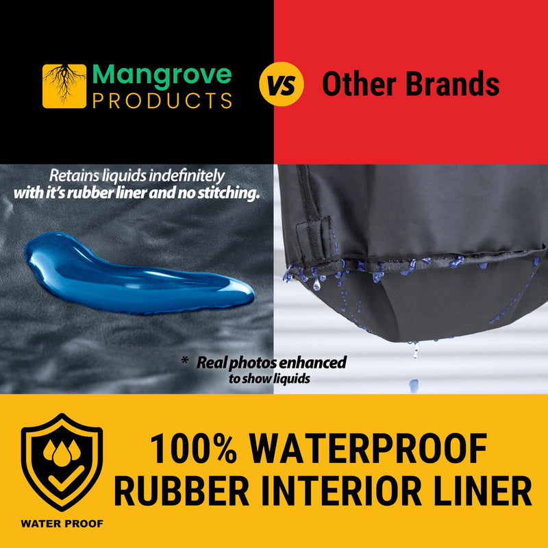 Mangrove Products: Portable Boat Trash Can, Reusable Trash Bag, Boating Equipment, Boat Storage, Boat Accessories Marine, Pontoon Boat Accessories, Fishing, Sandbar, RV, or Camping Black Full