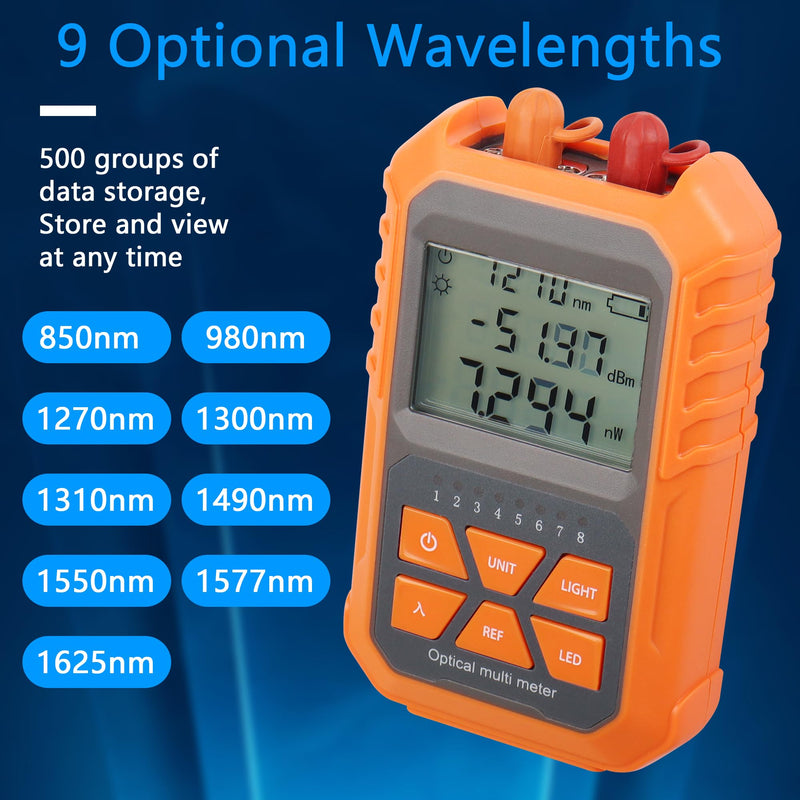 [Australia - AusPower] - SinLoon Fiber Optic Power Meter, Fiber Optic Tester, Portable Network Cable Tester, FC/SC/ST, Universal Interface, Fiber Optic Tester, 2MW, Visual Fault Location, LED Lighting, OPM/VFL 