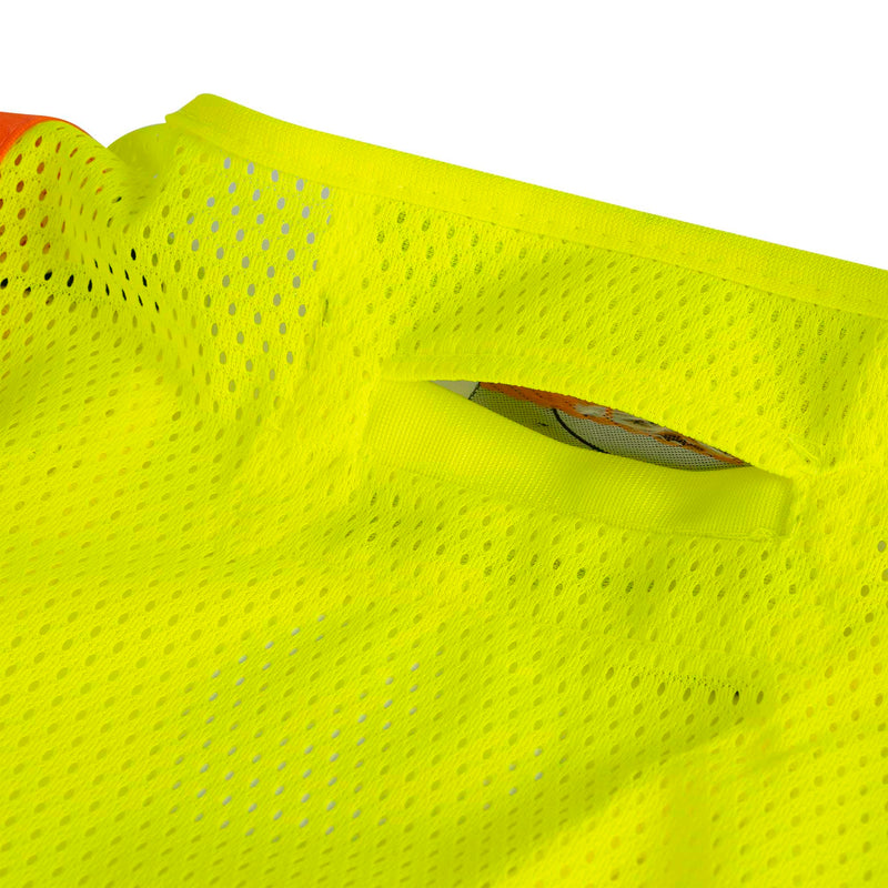 Pioneer Hi Vis Flame Resistant Vest For Men and Women - Self-Extinguishing FR Mesh - Reflective Tape - Class 2 - Hi Vis Yellow Yellow/Green Large-X-Large