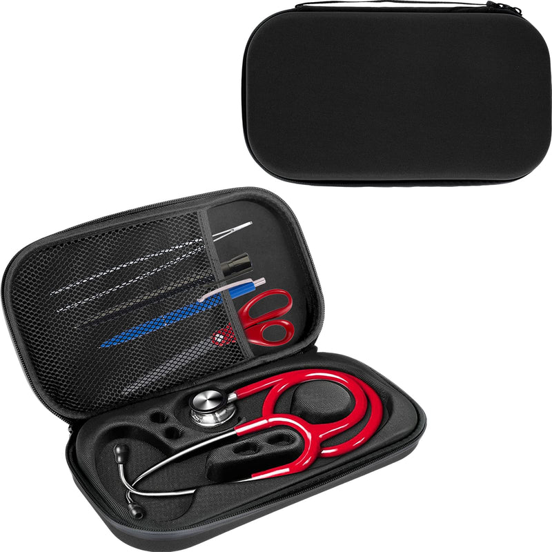[Australia - AusPower] - Stethoscope Case Bag,Shockproof Stethoscope Carrying Case, Portable Lightweight Stethoscope Storage Bag for Nurses Doctors Travel Black 