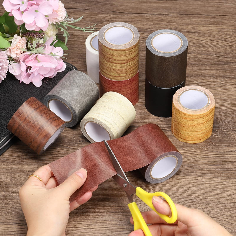PATIKIL Wood Grain Repair Tape 4.7" X15', Self Adhesive Realistic Textured Repair Tape Patch for Floor Door Table Cabinets Desk, Natural Oak