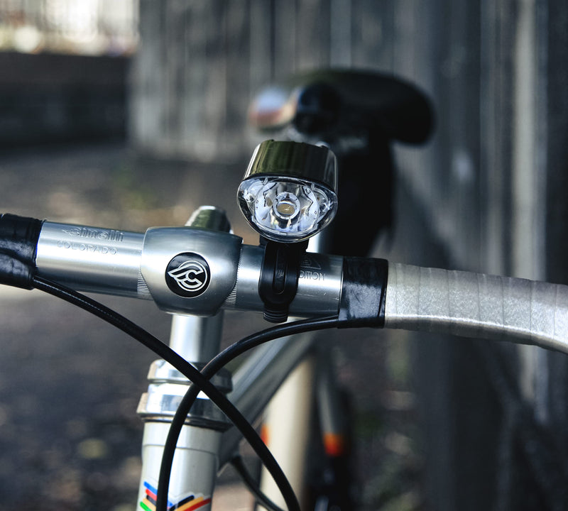 CATEYE HL-EL160 Bike Headlight – IPX7 Waterproof 50 Lumen LED Light with OptiCube™ Lens, 250 Hour Runtime, Low Battery Indicator, AA Battery, Flextight™ Mount, Fits Road, Urban, MTB & Gravel Bikes