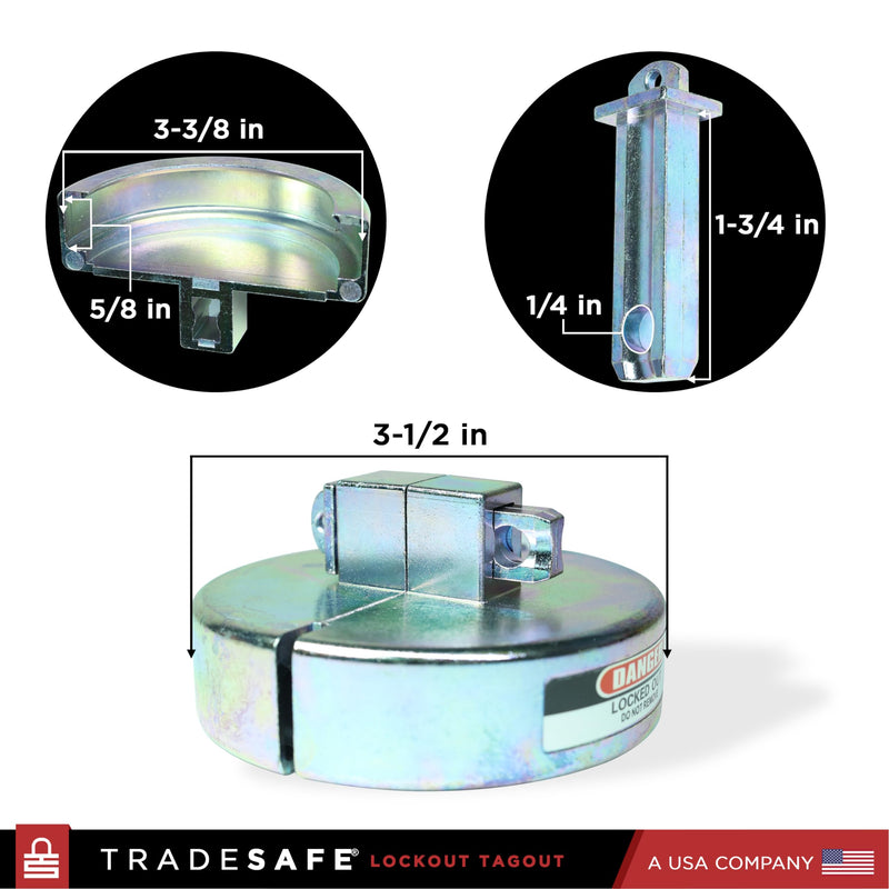 [Australia - AusPower] - TRADESAFE Lockout Tagout Drum Security Locks - Premium Lock Out Tag Out Device, 55 Gallon Drum Lock Set, Drum Bung Lock to Reduce Theft, Secure Contents, Safety Lockout Tools to Protect Workers Zinc Alloy 