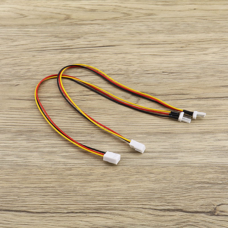 OTOTEC 10-pack PC fan power extension cables, 30cm, 3-pin male to female, fan connector cable, computer CPU fan wire, fan cable