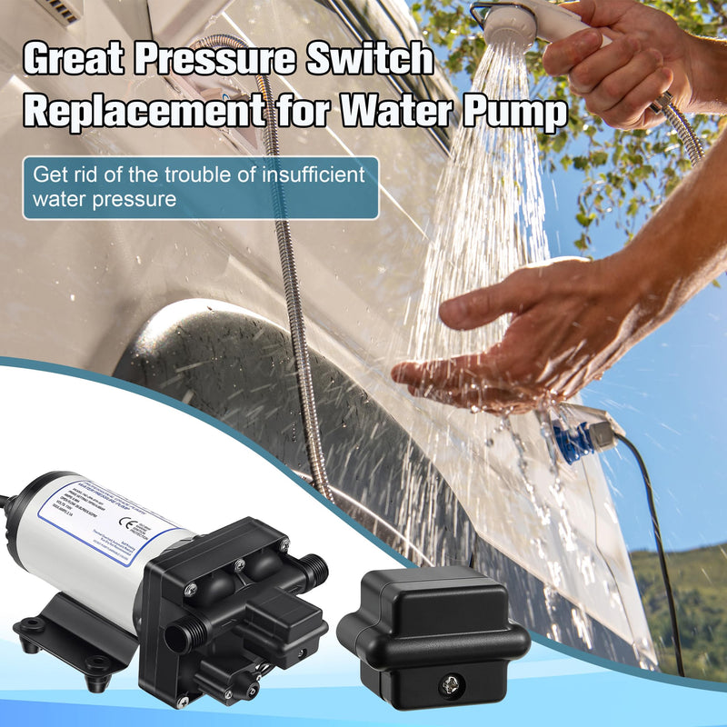 Dreyoo 40-80 PSI Water Pressure Pump Pressure Switch Assembly for 12V 24V 110V 115V Water Pump, Adjustable Switch Replacement Kit Compatible with Most Brands (2 Pack) 2