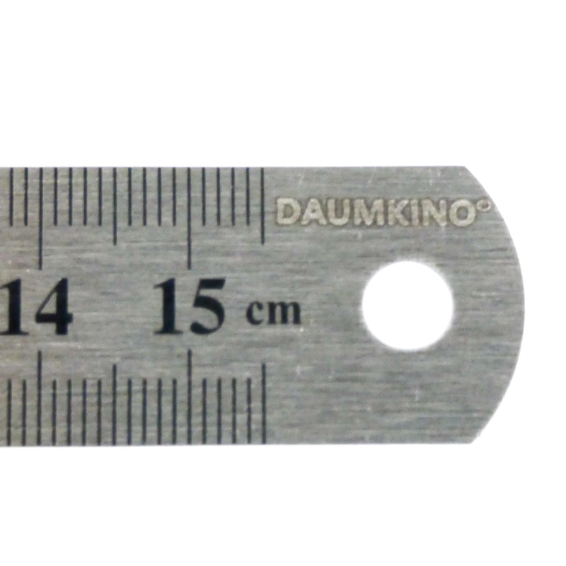 Stainless steel ruler, metal, 15 cm | Millimeter & Inch Scale, For School, Office & Workshop, Single Lengths Or Set Available 15 cm (Single)