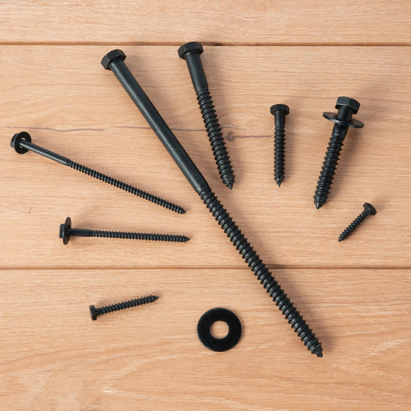 1/2" x 3-1/2" Lag Bolts (25 PCS) Black Lag Screws for Wood, Double Anti-Rust Coatings, Heavy Duty Hex Head with Washers 1/2"x3-1/2"