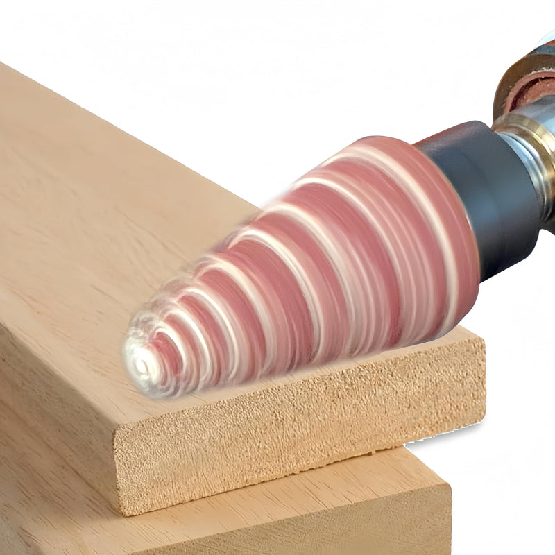 [Australia - AusPower] - 6mm x 16mm Cone Shape Abrasive Sandpaper Cone Shape Abrasive Sander, 80 Grit 1/4" Shank, 20Pcs 6mm x 16mm Cone 