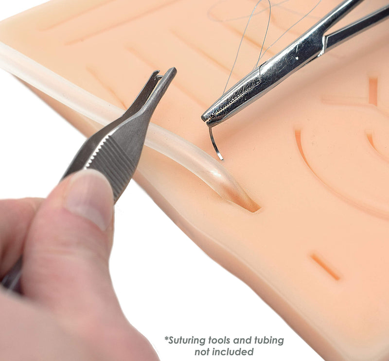 [Australia - AusPower] - EISCO Practice Suture Pad - Premium, Life-Like Plastic Suture Pad with Common Cuts & Lacerations - Designed by Physicians 