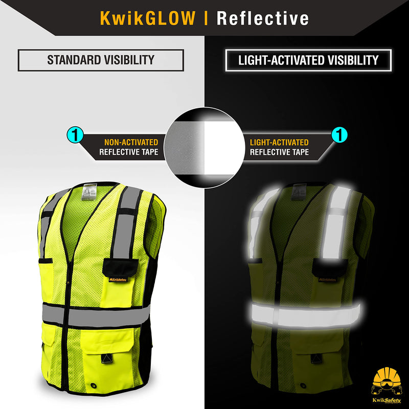 KwikSafety - Charlotte, NC - RoadBOSS Econ & Premium Safety Vest Class 2 Reflective Vest ANSI OSHA Safety Vest for Men 1 Pack XX-Large Yellow