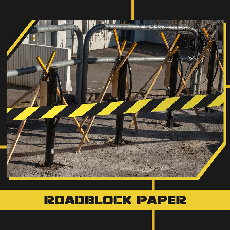 TaoBary 100 ft Crime Tape Caution Barricade Halloween 2 Rolls Tearable Warning Tape Safety Bright Yellow for Christmas Wedding Party Indoor Decor Prop(Yellow and Black Stripes) Yellow and Black Stripes