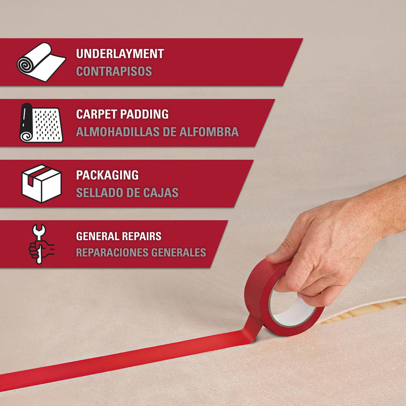Roberts 50-040 Underlayment Seam Tape 100 ft. Red 30 cm x 4.5 cm x 0.45 cm