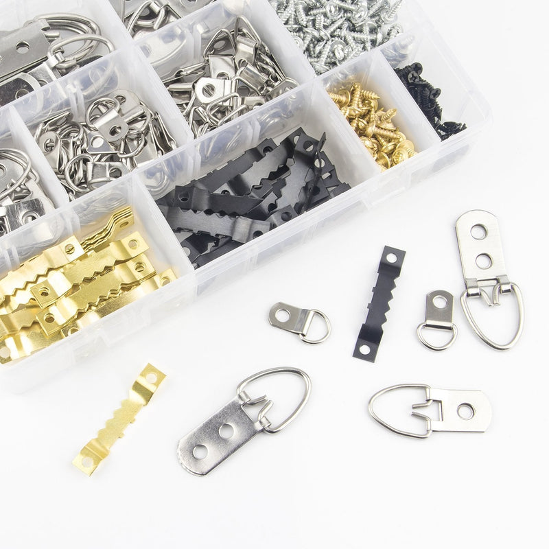 Picture Hanging Kit 500 PCS, Sutemribor Heavy Duty Assorted Picture Hangers with Screws for Picture Hanging Wall Mounting (500)