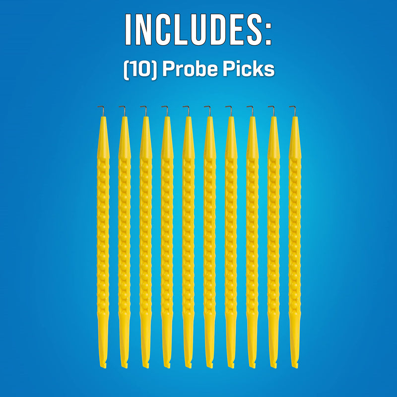 [Australia - AusPower] - Jonard Tools JIC-22035NT/10 Yellow Nylon Probe Pick Spudger with L-Shaped Wire Hook, 7" Length (Pack of 10) Probe Pick (P/10) 