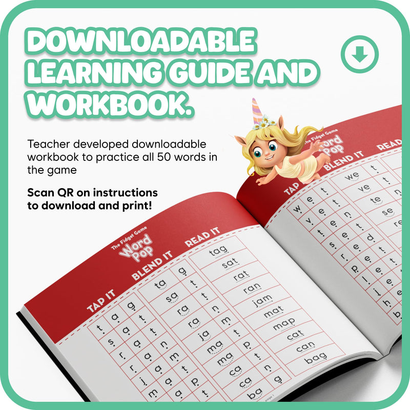 [Australia - AusPower] - Word Pop CVC Words - Learn to Read in Weeks - Multisensory Reading & Phonics Interactive Tools Ideal for Pre Kindergarten to 1st Grade Word Pop 