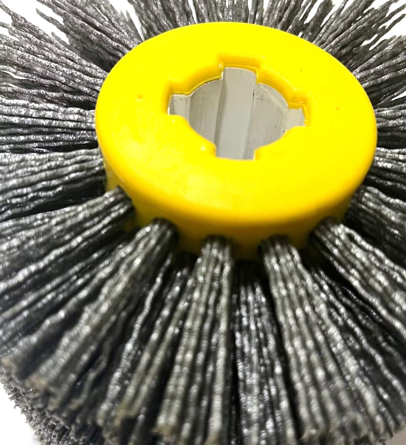 [Australia - AusPower] - JVJ Nylon Brush Polishing Grit #120 Wire Drawing Wheel Brush Polishing Brush for Satin Machine Sanding Brush Bristle Brush Grit Brush for 19 mm Diameter Wood Brushes Machine 