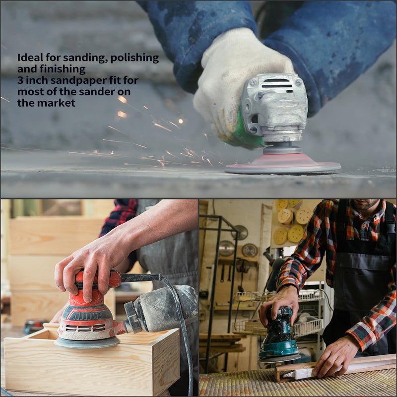 [Australia - AusPower] - 30 x Sanding Discs 75 mm Velcro, Round Sandpaper 75 mm Velcro Sanding Sheets, Wet Dry Sanding Pads for Random Orbital Sander, Sandpaper, Grit 1000 1500 2000 2500 3000 5000 