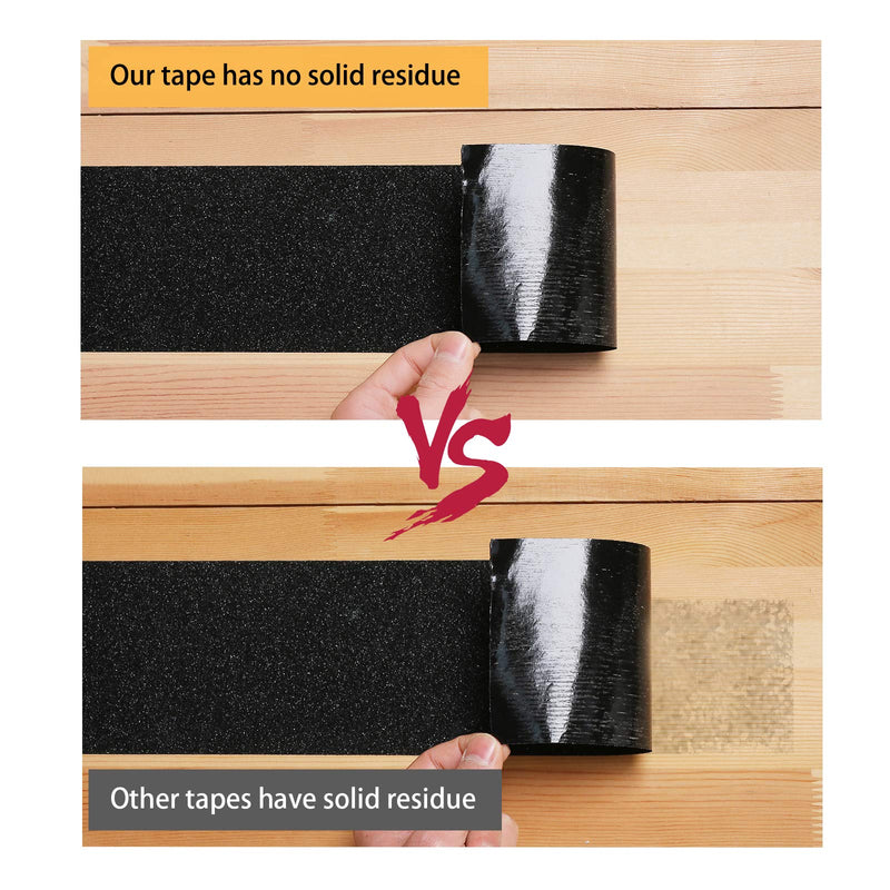 Grip Tape - Heavy Duty Anti Slip Tape, Grip Tape Grit Non Slip for Stairs Outdoor/Indoor, Waterproof High Traction Stairs Non Skid Tape, Durable Triple Layer Adhesive (6 Inch x 36 Feet) 6 Inch x 36 Feet