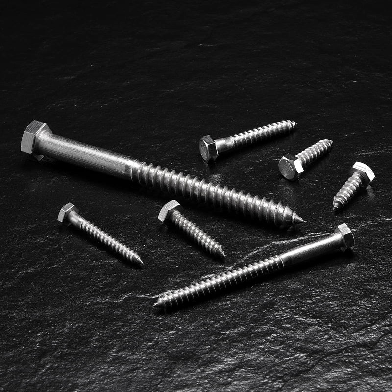 [Australia - AusPower] - 5/16" x 1-1/2" Hex Head Lag Screws Bolts 20Pcs 304 Stainless Steel 18-8, Partial Thread, Hexagon Head Wood Screws by SG TZH 20 5/16-18 x 1-1/2" 