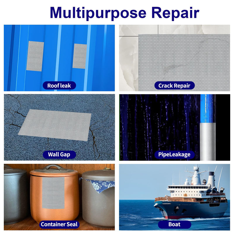 Butyl Sealant Tape Waterproof Aluminum Foil, Joist Tape for Decking 4 Inch, Super Sticky, Repair Roof Leak, Sealing Awning Crack, Patching Deck Flashing, All Weather Permanent 16.4FT Silver 4 Inch x 16.4 Feet