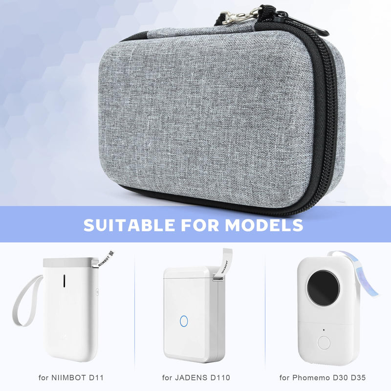 [Australia - AusPower] - Label Maker Case Compatible for Phomemo D30 D35 D30S D30 Pro Label Maker, Fit for NIIMBOT D11/D110, Fit for JADENS D110, Fits Bluetooth Wireless Mini Label Printer (Case Only)… 