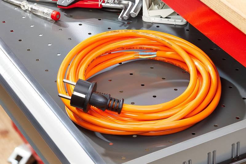 Schwabe 70908 construction site cable roll, 5 m, H07BQ-F, 3G1,5, IP44, Orange H07BQ-F 3G1.5