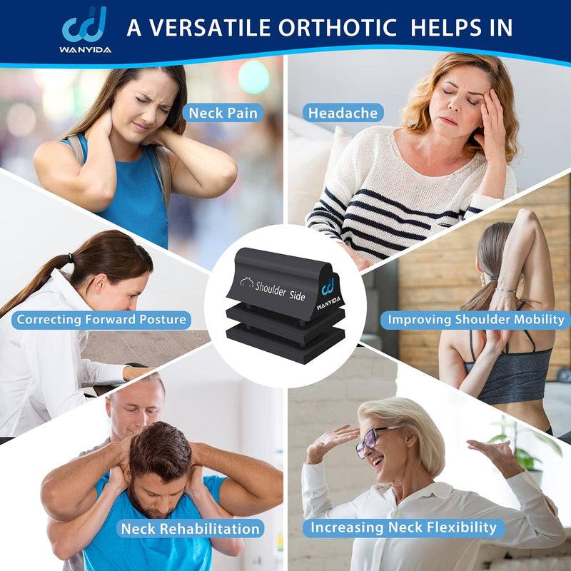 [Australia - AusPower] - Neck and Shoulder Relaxer, Neck Stretcher Chiropractic Pillows for Pain Relief, Cervical Traction Device for Cervical Spine Alignment. 