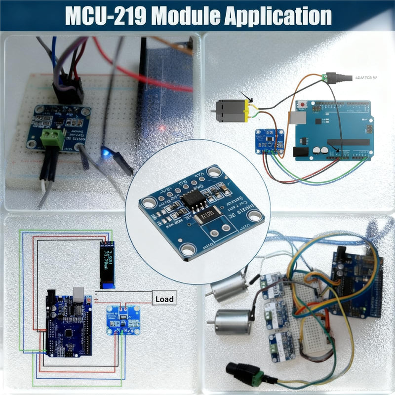 CJMCU-219 I2C Sensor Module (Pack of 2) 3-5.5V | Bi-directional current monitoring sensor, I2C interface, compatible with Arduino, power monitoring sensor module