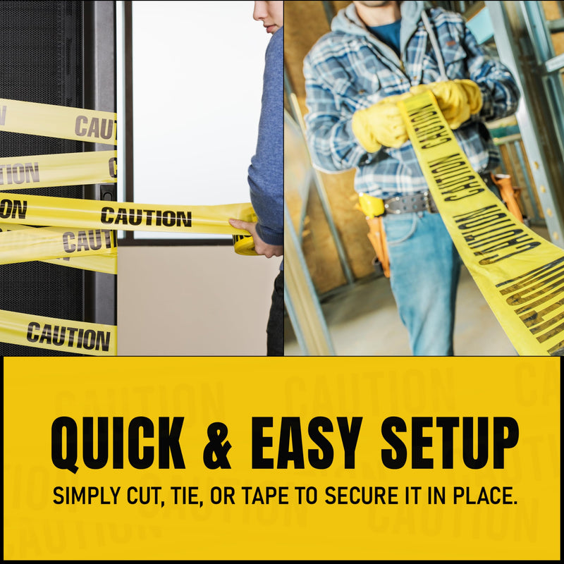 3in X 1200ft Yellow Caution Tape Roll Bulk, Caution Tape Party Decorations, Yellow Tape Halloween Decoration, Caution Roll for Construction, Hazardous Areas