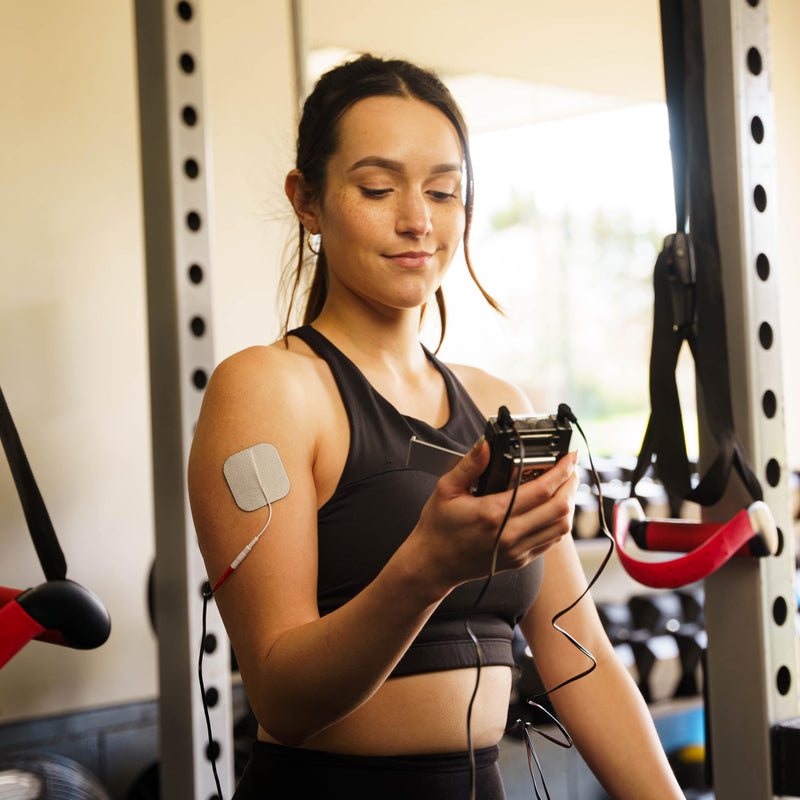 [Australia - AusPower] - TENS 7000 Rechargeable Tens Unit Muscle Stimulator, EMS Muscle Stimulator, Back Pain Relief, 4 Electrodes/Unit Pads, Period Pain Simulator, Muscle Recovery & Growth, Stim Machine, Electrotherapy 