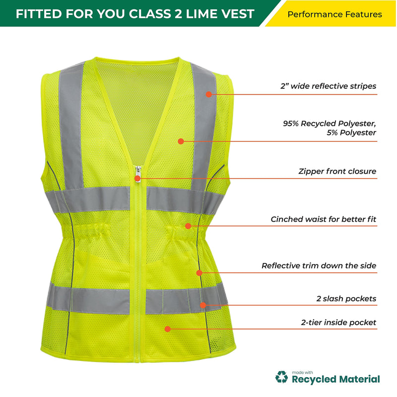 Shine Bright Safety Vest - High Visibility with Reflective Straps and Pockets – Premium, Soft, Durable, and Breathable Medium Yellow