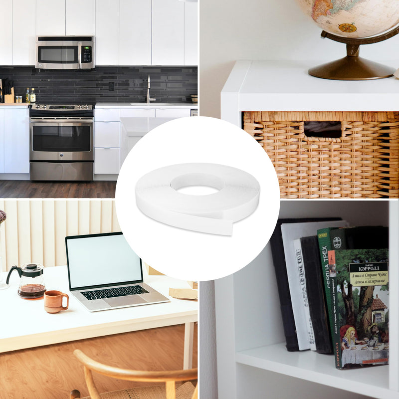 White Edge Banding 3/4 inch x 25 ft Melamine Iron On Adhesive Edging Cabinet Repair Laminate Shelf Board Countertop Furniture Strip Wood Veneer Tape Trim Peel Stick Cabinet Molding Vinyl PVC Iron 3/4 in x 25 ft White 1