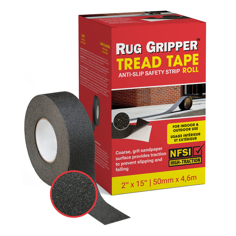Tread Tape Roll for Anti-Slip Protection and Traction for Indoor and Outdoor Use, 2in. x 15ft.