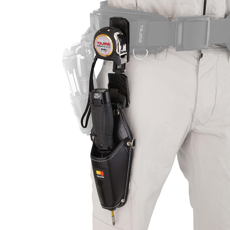 Tajima Safety System, Saff Retrofit Holder, Top and Bottom 2 Sections, Space Saving Around The Waist, Movable Connectivity for Easy Access and Easy to Move Tools, Easy to Put on and Take Off, Attach Top and bottom 2 rows