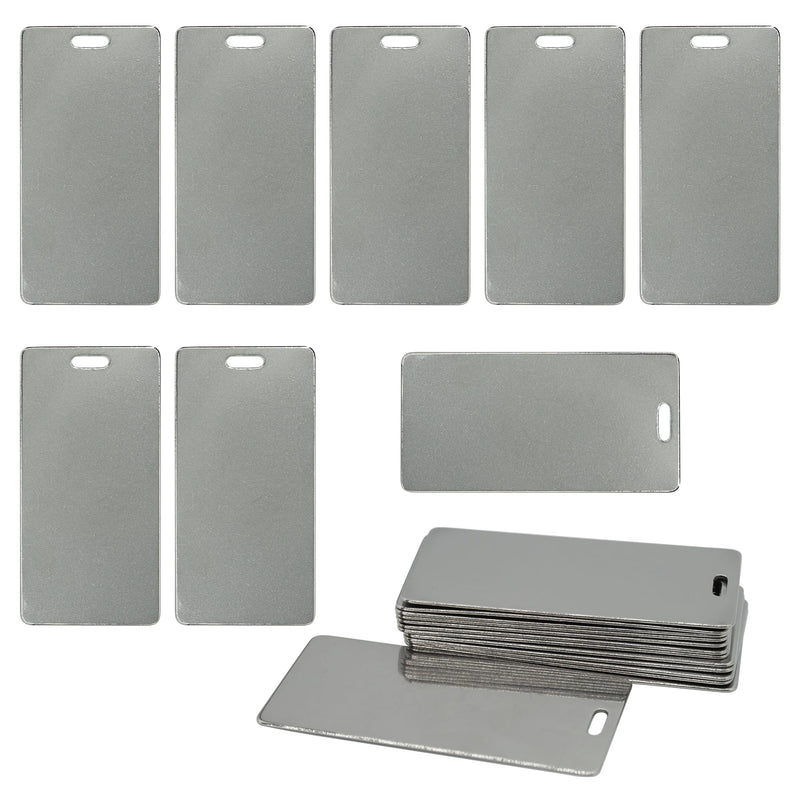 25 Pack Metal Engraving Blanks Stamping Blanks Stainless Steel Rectangle Blank Tags 1.5x3 Inches