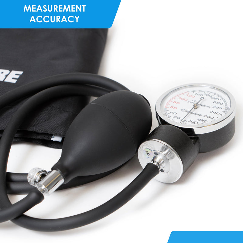 [Australia - AusPower] - Primacare DS-9191 Pediatric Size Aneroid Sphygmomanometer Manual Blood Pressure Monitor Kit, BP Cuff with Latex Free Inflation System, Waterproof and Portable Nylon Carry Case 