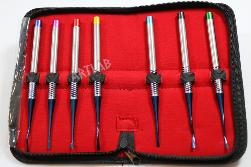 [Australia - AusPower] - 7 PC Precise German Premium Dental Elevator PROXIMATORS Orthodontic PDL Luxating Root Elevator Periotome Luxation for Tooth Extraction Extracting German 