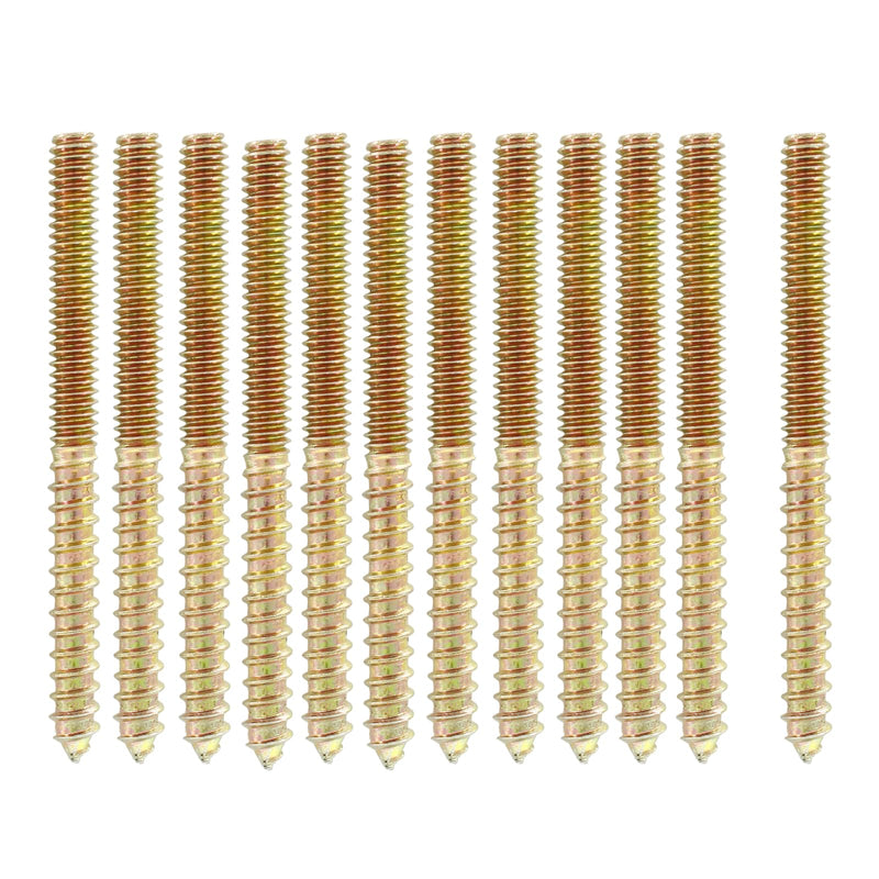 [Australia - AusPower] - 1/4-20 x 3 Inch Hanger Bolts, 12 Pcs Self-Tapping Screw Hanger Bolts Double Headed Bolts Wood Dowel Screw Bolts Furniture Accessories for Wood Joint 1/4-20" x 3" 