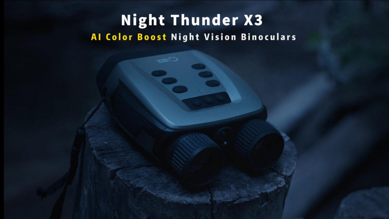 VisioGear 4K Night Vision Binoculars for Adults - Night Thunder X3 Lunar Silver