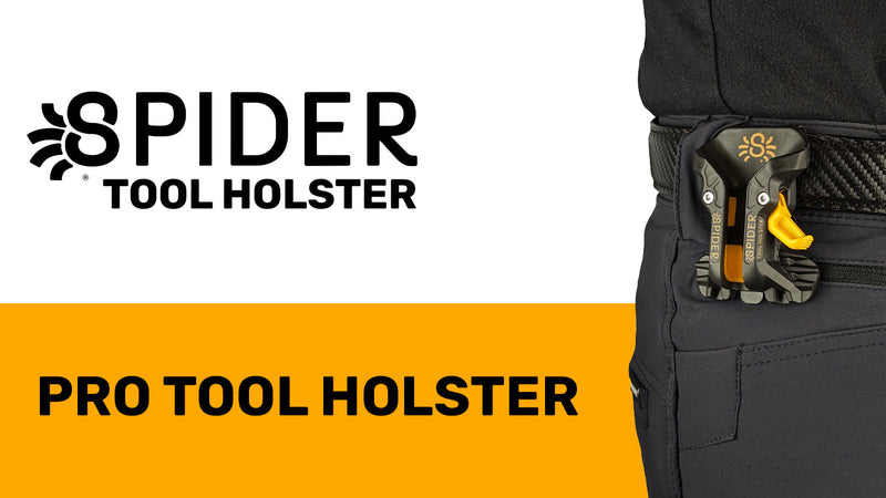 Spider Tool Holster Pro, Self-Locking Drill Holster, Clips to Any Belt
