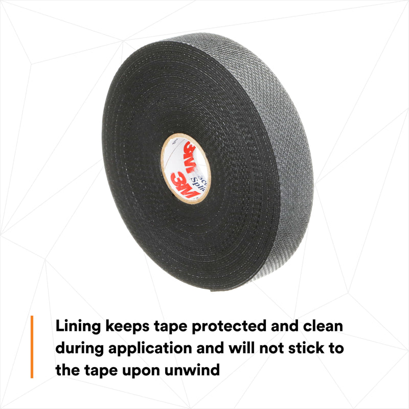 3M Scotch Rubber Splicing Tape 23, 3/4 in x 30 ft, Black, Professional Premium Grade, Self-Fusing (EPR based) Rubber Electrical Insulating Tape, Highly Conformable, MRO, Electrical Construction,1 Roll