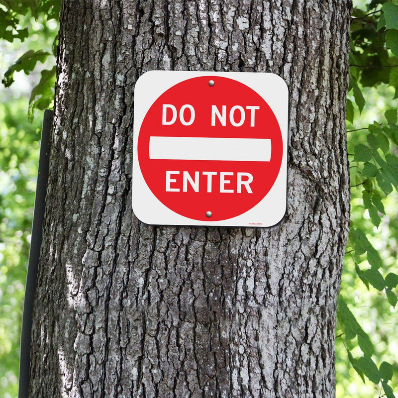 GicnKeuz Do Not Enter signs,12 x 12 Inches Safety Warning Sign .040 Reflective Aluminum,Waterproof and Fade Resistant,2 Pre-drilled holes,Easy to Install, Indoors and Outdoors Use(2-pack) 12 x 12 Inches - 2 packs