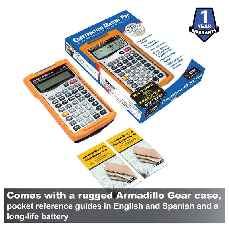 [Australia - AusPower] - Calculated Industries 4065 Construction Master Pro Advanced Construction Math Feet-inch-Fraction Calculator for Contractors, Estimators, Builders, Framers, Remodelers, Renovators and Carpenters Handheld 