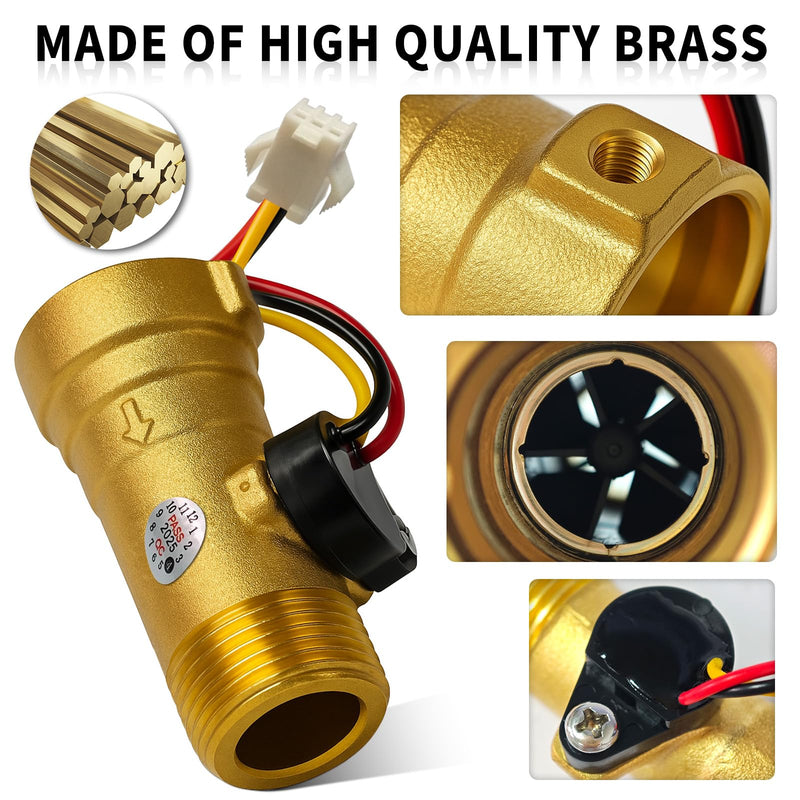 [Australia - AusPower] - 2022107584 Water Flow sensors for Girard RV tankless Water heaters Girard 2GWH-24 GSWH-2 Water heaters and Gas-Fired instantaneous Water heaters and rv Water Meter Replacement Parts 