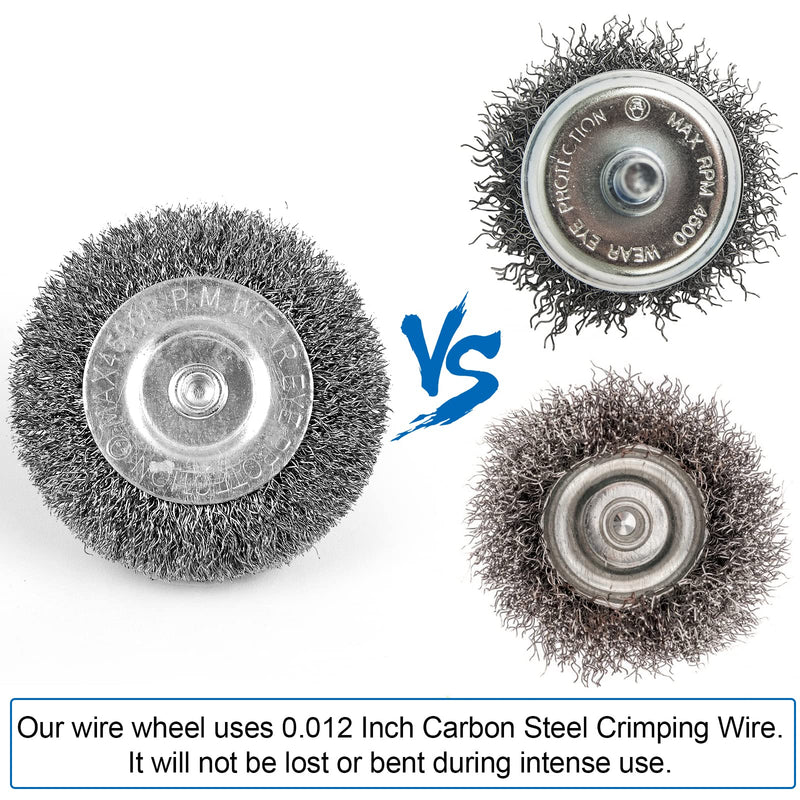 [Australia - AusPower] - Wire Brush for Drill, Wire Wheel Brush Cup Set, Drill Wire Brush for Drill 1/4 Inch Arbor for Cleaning Rust, Stripping and Drill Attachment?Hexagonal? Hexagonal 