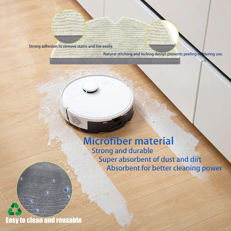 [Australia - AusPower] - Eifrthe Q7 Replacement Parts Compatible with Roborock Q7 Q7+ Q7 Max Q7 Max+ Robot Vacuum Cleaner,2 Main Brush, 6 Mop Cloth Pads, 6 Side Brushes, 6 HEPA Filters,6 Dust Bag Q7(2+6+6+6) 