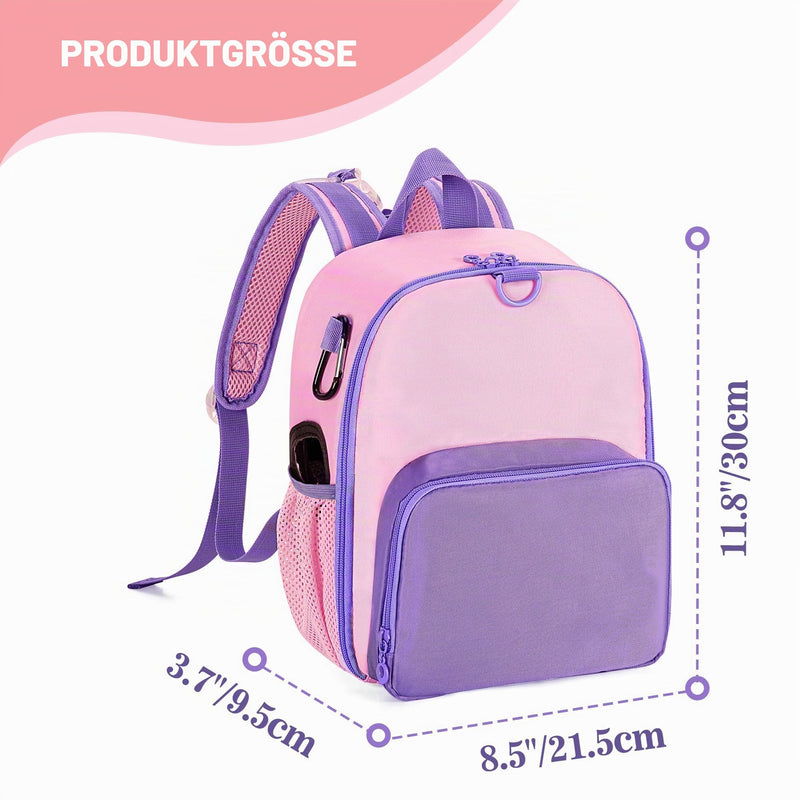 CURMIO Enteral Feeding Bag Backpack - Pink | Aluminum foil lined, clear window, adjustable chest strap, for feeding tube G tube, J tube, GJ tube, bag only