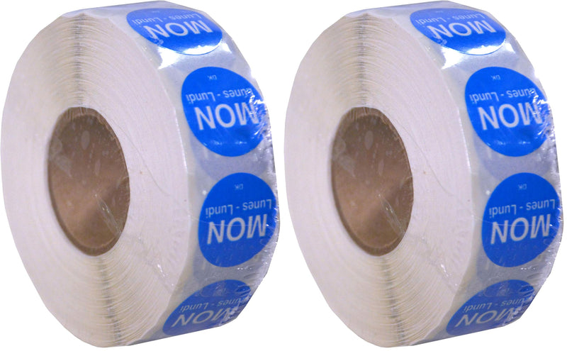 DayMark Safety Systems-IT1143921 Day of The Week 3/4" Circle Permanent Label, MON (Roll of 1,000) (Pack of 2) 0.75 inch (1000 Count, Pack of 2) Monday Refill Labels