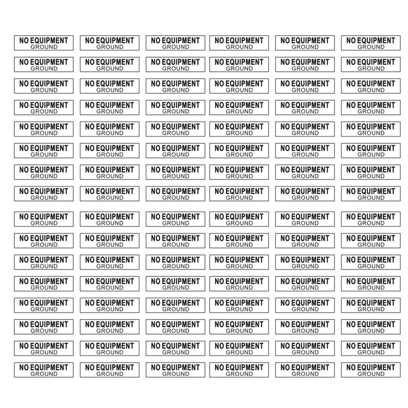 96Pcs NO Equipment Ground Protected Outlet Receptacle Stickers, Small 0.25 x 1.0 Inch Outlet Receptacle and Outlet Plates Stickers, Adhesive Decal Labels for Residential and Commercial Use